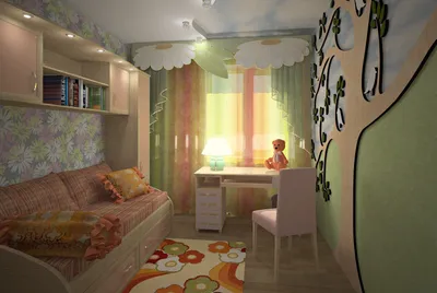 Интерьер детской комнаты в хрущевке - 71 фото