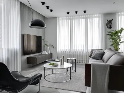 Серый интерьер гостиной – советы и обзоры от специалистов