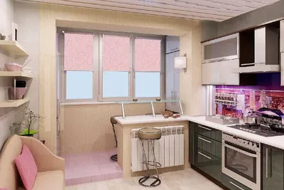 Дизайн Кухни Совмещенной с Балконом / Kitchen Design Ideas / - YouTube