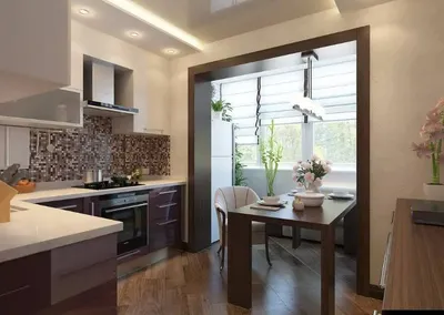 2024 КУХНИ фото дизайн кухни совмещенной с балконом, Киев, RIO-Design Studio