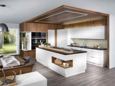 Идеи дизайна кухни в деревянном доме - фото реальных интерьеров и советы |  SALON