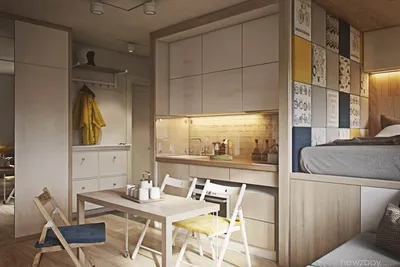 Интерьер студии 24 кв м: проекты планировки и обустройства дизайна квартиры,  фото