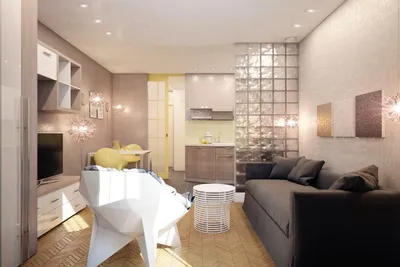 Дизайн квартиры-студии 25 кв м – фото и идеи интерьера для ремонта и  дизайна студии | Houzz Россия