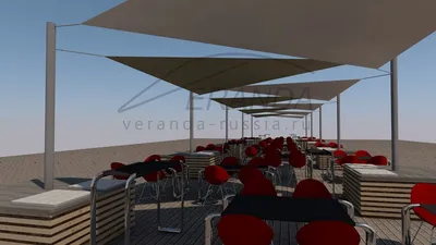 Дизайн летнего кафе | Проектирование, строительство тентовых навесов и  систем