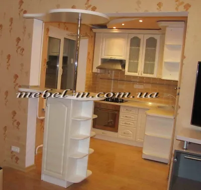 Угловая соврменная кухня с барной стойкой \"Модель 767\" в Саратове - цены,  фото и описание.