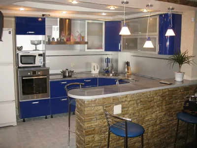 Дизайн кухни-студии с барной стойкой (16 фото), варианты интерьера кухни  студии с барной стойкой | Houzz Россия
