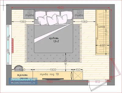 Планировка спальни 15 кв.м. с размерами и фото | Студия Дениса Серова
