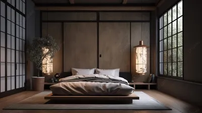 Спальня в японском стиле | Место спокойного отдыха и умиротворения