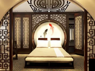 Слово, как изящная оправа мысли: Оформление спальни в японском стиле