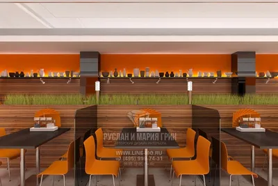Интерьер кафе и ресторана в современном стиле проекта «Столовая на  предприятии» от архитектурного бюро \"Белого города\", фото 1 из 5