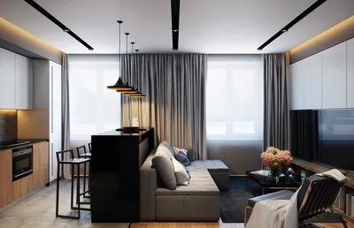 Простой, но приятный и стильный интерьер угловой квартиры в Швеции (51 кв.  м) 〛 ◾ Фото ◾ Идеи ◾ Дизайн