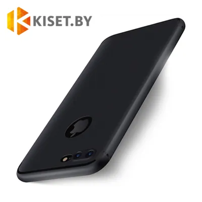 Силиконовый матовый чехол для iphone 7+/8+ черного цвета (ID#538418968),  цена: 150 ₴, купить на Prom.ua