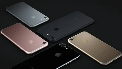 Чехол для iPhone 7 матовый Apple черный