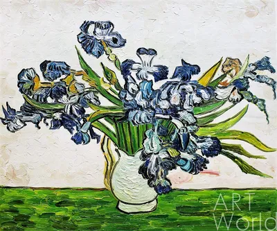 Картина на холсте Винсент ван Гог \"Ирисы в вазе\"