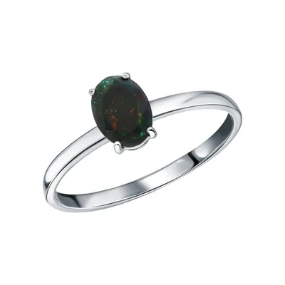 Серебряное кольцо с опалом 1.003ct, вес изделия 3,78 гр (2125501) 17.5  размер (ID#1946011098), цена: 2787 ₴, купить на Prom.ua