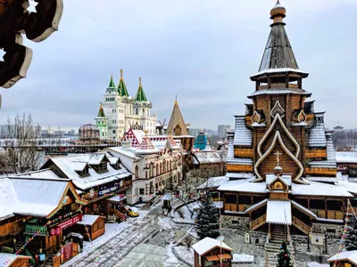 Зимний вид на Измайловский кремль Stock Photo | Adobe Stock