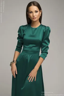 Платье в пол изумрудное со спущенными плечиками, на корсете - Yes Dress -  Cервис аренды и продажи платьев – Екатеринбург