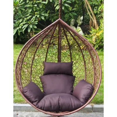 Подвесное кресло \"кокон\" из ротанга Самуи, коричневое – купить по цене 50  760 руб. с доставкой в интернет-магазине GardenParkett⌂