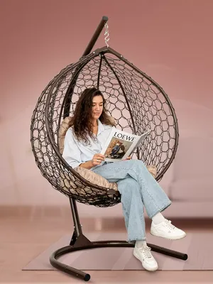 Подвесное кресло-кокон SAVIRA горячий шоколад с подушкой купить в Москве по  выгодной цене