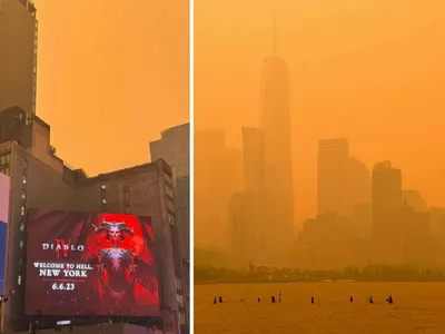 Предупреждение о качестве воздуха в Нью-Йорке: дым от канадских лесных  пожаров