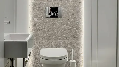 Укладка керамической плитки в туалете в Санкт Петербурге