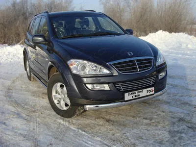 Защита задняя (уголки) 76,1 мм для автомобиля SsangYong Kyron 2 2007-, TCC  Тюнинг SSANKYR2-14 .Купить по низкой цене в Санкт-Петербурге.