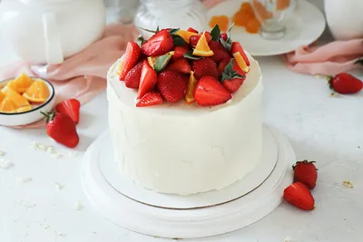Как красиво украсить торт фруктами фотографии