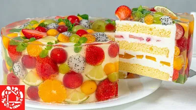 [42+] Как приготовить желейный торт с фруктами фото
