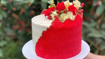[40+] Как украсить торт красный бархат фото
