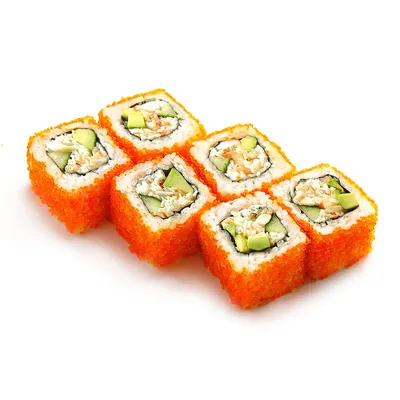 Ролл \"Калифорния тобико-лосось\" • Maska-Sushi