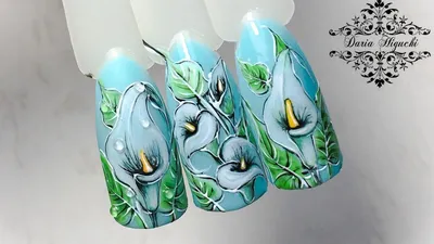 Regrann from @zabolotnykh_nail_art - #рисуемвместе #каллы 💛💛💛 . . .  #маникюр #гельлак #мастеркласс #дизайнногтей #… | Цветочные ногти,  Нейл-арт, Уроки нейл-арта
