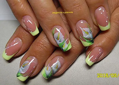 Цветы на ногтях: дизайн ногтей с каллами