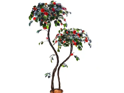 Дерево CAMELIA JAPONICA DOUBLE НОВЫЙ H130 искусственный цветение tergal  красивое качество VEGETAL SHOP