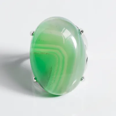 Купить Bolaijewelry натуральный драгоценный камень зеленый агат кольцо  серьги комплект ювелирных изделий из стерлингового серебра 925 пробы модные  ювелирные изделия подарок для женщин | Joom