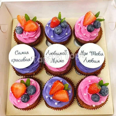 Капкейки на день мамы — купить по цене 240 руб. | Интернет магазин  Promocake Москва