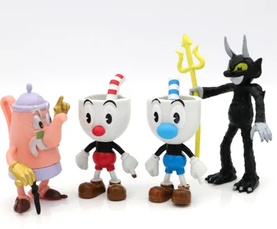 Набор фигурок IQ Капхед (Cuphead) 9-11.5 см 6 шт. - купить в BabyStore,  цена на Мегамаркет