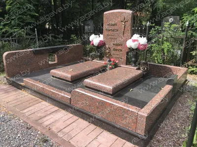 Плитка Капустинский гранит на кладбище - просмотреть цену и купить в СПб