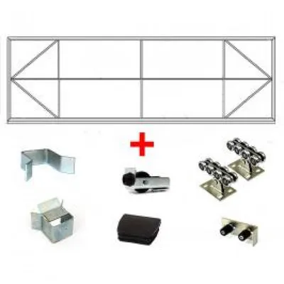 Каркас откатных ворот из Т-профиля с треугольным хвостовиком ☛ Купить каркас  для ворот
