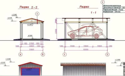 Проект каркасного дома 8,4х10 168 (186)м2 с гаражом