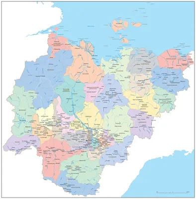 Республика Саха-Якутия. Муниципальное устройство - Регионы - Каталог |  Каталог векторных карт