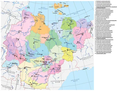 Республика Саха (Якутия). Карта муниципального устройства - Россия и  регионы - Бесплатные векторные карты | Каталог векторных карт