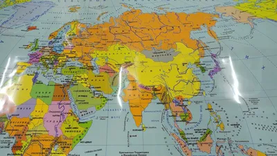 Карта мира World Map на стену размер 250х150см материал ПЭТ (пластик): 580  000 сум - Товары для школьников Ташкент на Olx