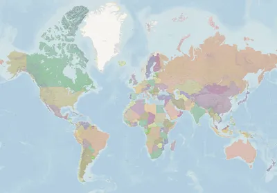 Цифровая тематическая (географическая) карта Мира в масштабе 1:5 000 000  (формат SXF)