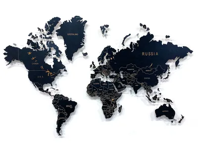 Контурная карта мира