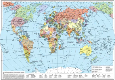 Политическая карта мира (в новых границах) А1 . russian book купить в  Канаде | russian book