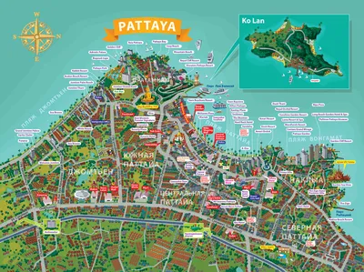 Карта Паттайи - интерактивная и печатная версии, скачать
