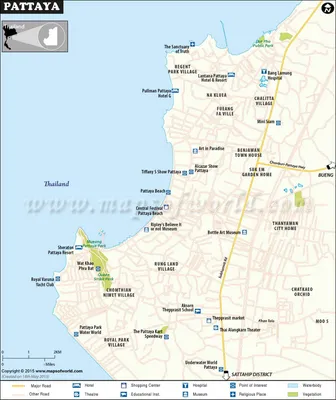 Карта Таиланда: Пхукет, Самуи и Паттайя