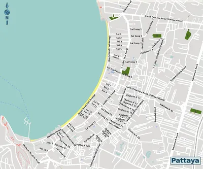 Pattaya Neighborhood Map