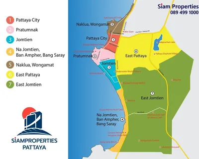 Printable street map of Pattaya, Thailand - HEBSTREITS