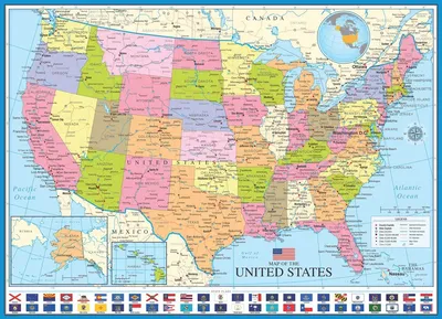 Штаты США 2022 список. Столицы. Карта штатов США на русском таблица -  statdata.ru